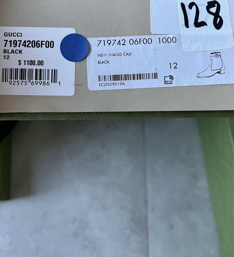 Pre-owned Gucci $1,100 Gg Logo Boots Shoes 12.5 In Black