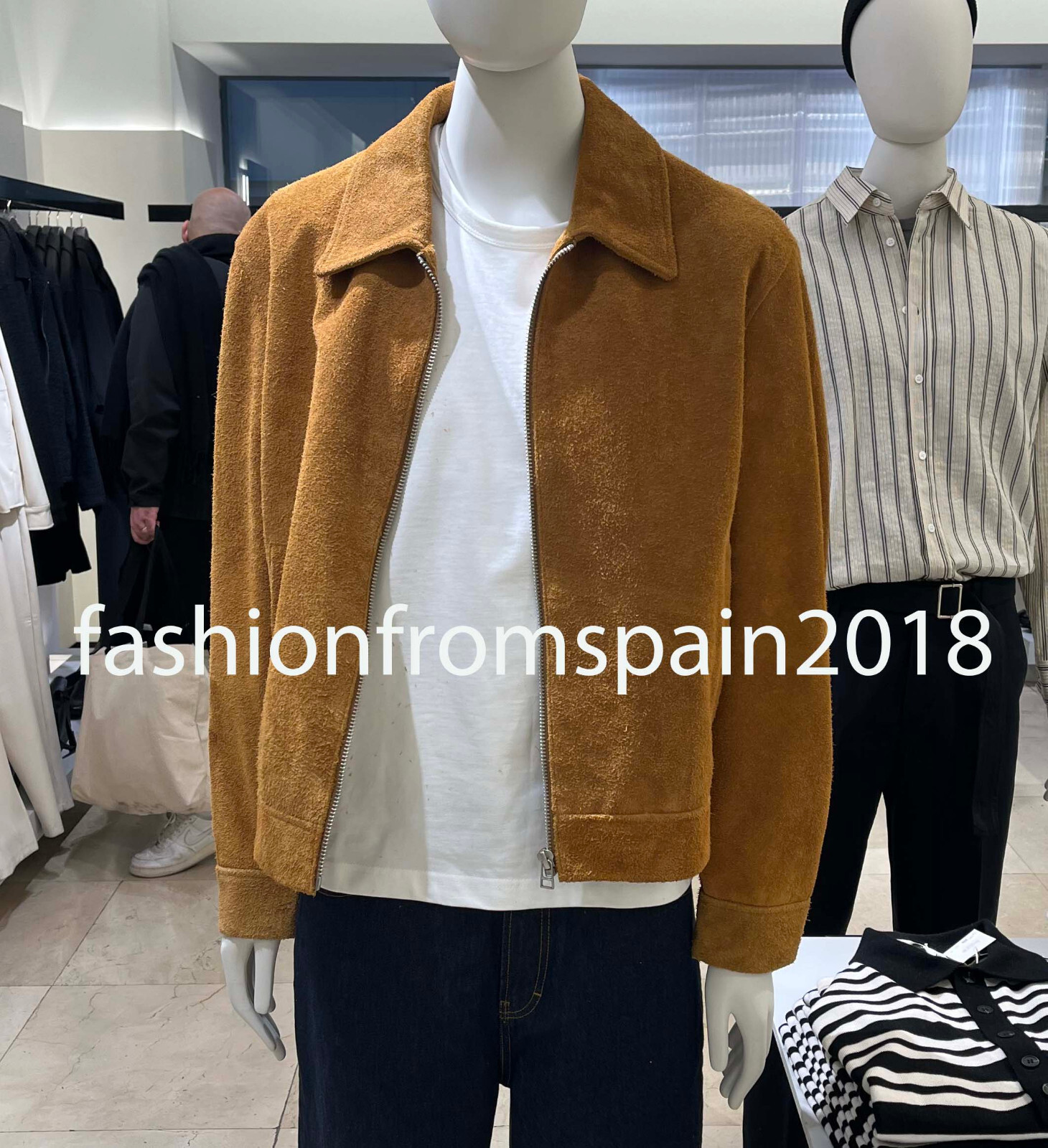 ZARA NEW MAN LIMITED EDITION SUEDE LEATHER JACKET TAUPE ZARA NEW MAN LIMITED EDITION SUEDE LEATHER JACKET TAUPE