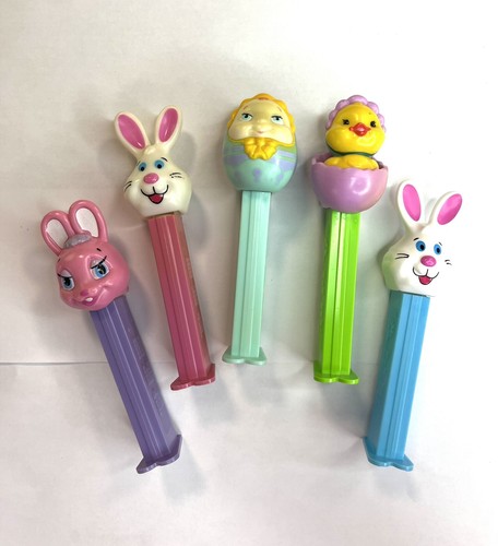 Vintage Easter 2003 Pez Candy Dispensers Lot Of 5 - Bunny Chick