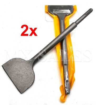 2PC SDS PLUS BRICK FLAT 3'' CHISEL BIT TOOL FOR ELECTRIC HAMMER DRILL