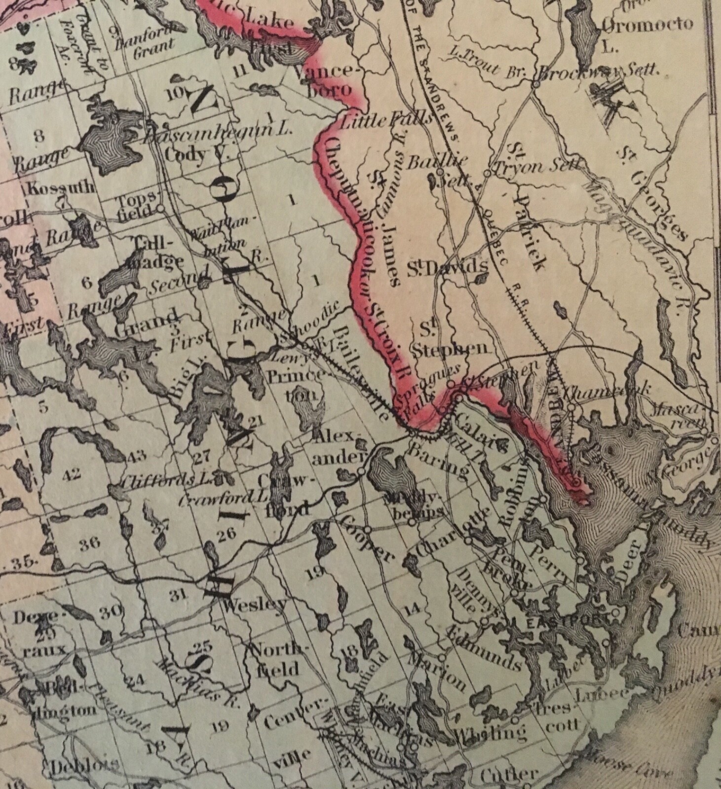 J.H. Colton’s 1859 Atlas Map of Maine