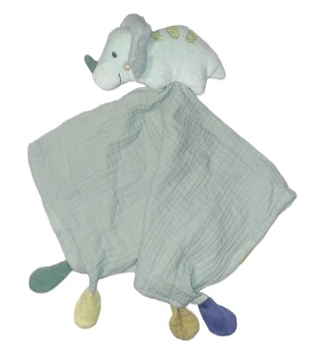 Beauty Baby Müller Fehn Schmusetuch Kuscheltuch Schnuffeltuch Dino Nashorn NEU