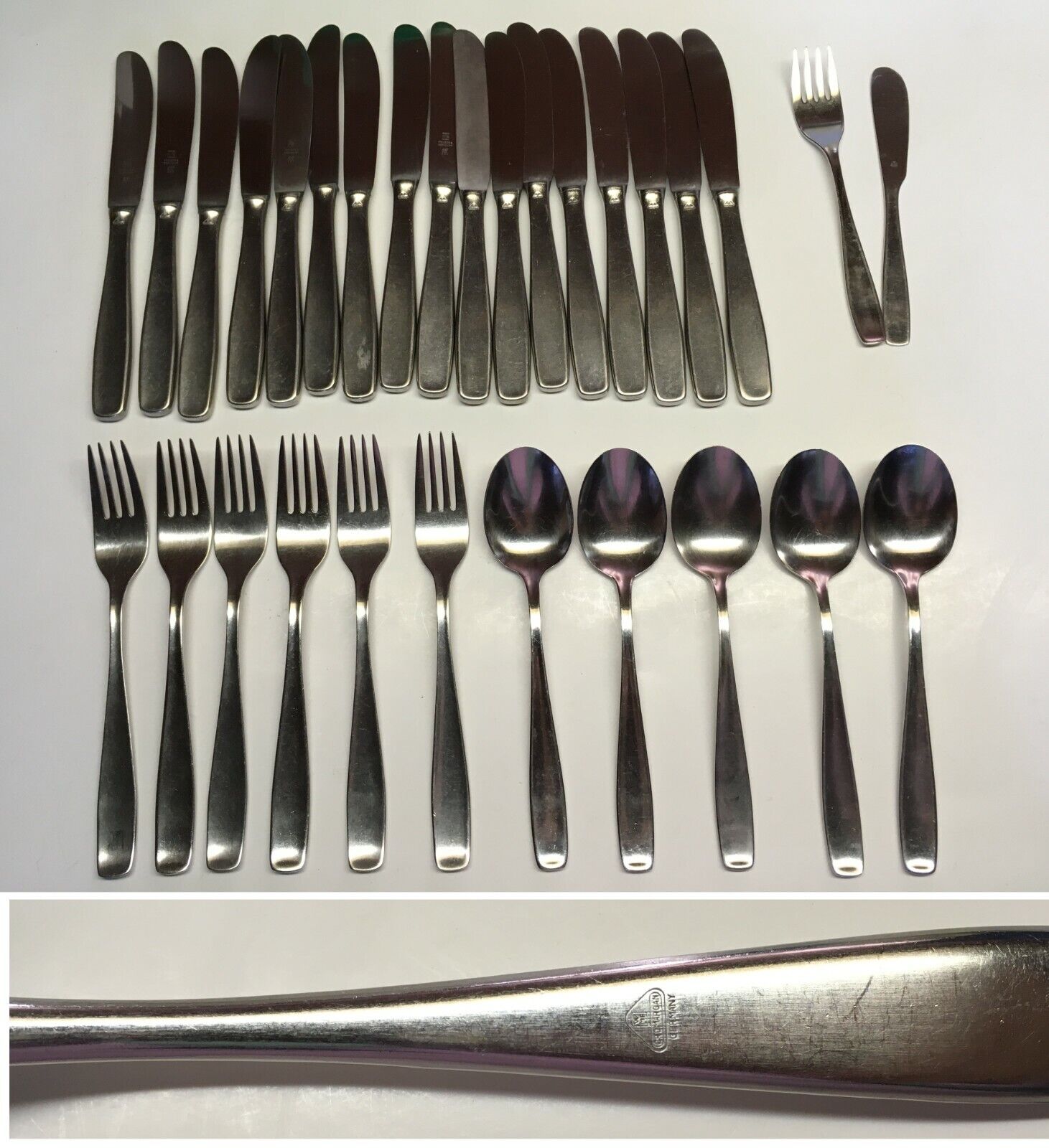 WMF Cromargan Line Older Germany Stainless Flatware Triangle WMF Cromargan Line Older Germany Stainless Flatware Triangle
