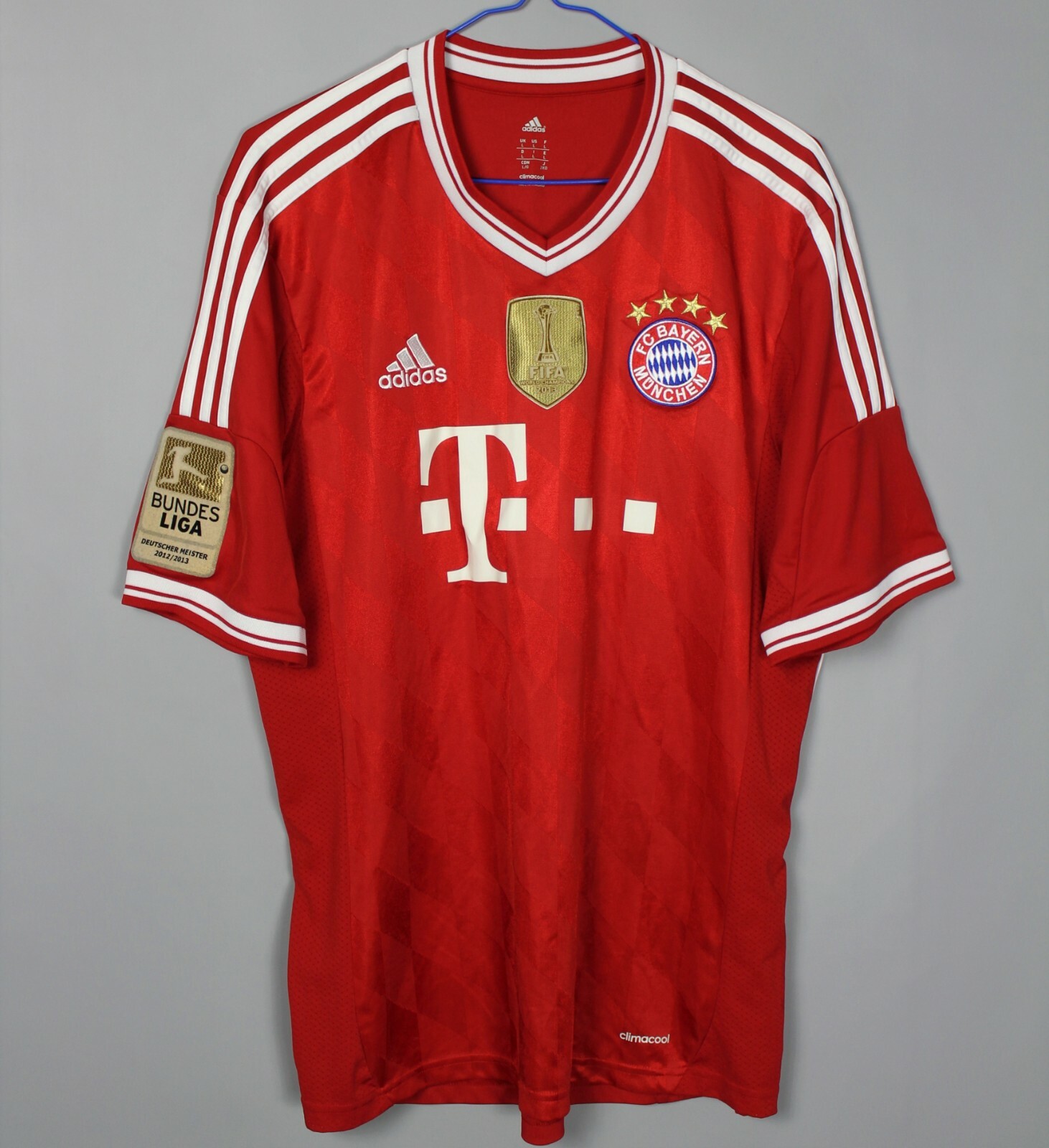 BAYERN MUNCHEN 2013/2014 HOME FOOTBALL SHIRT JERSEY ADIDAS