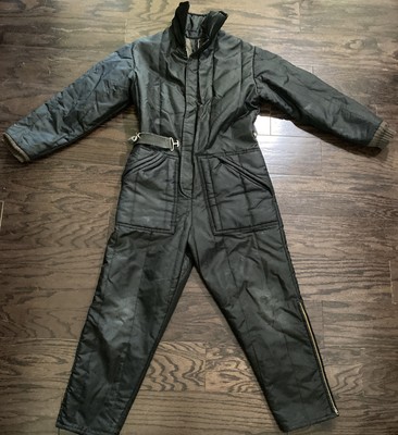 Vintage Snow Snowmobile Suit Ski Suit Made in USA Youth Size Medium Black Belted