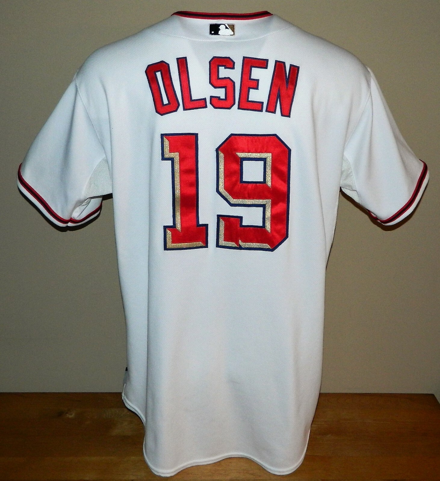 2009 Scott Olsen Game Worn Washington Nationals Home Jersey #19 - Majestic
