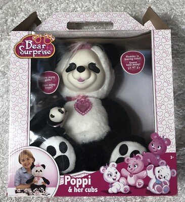 New Bear Surprise Panda Poppi & Her Cubs Plush Mommy NIB