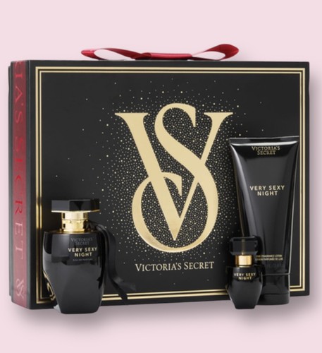 Victorias Secret 3PC Very Sexy Night Perfume EDP Gift Set | eBay
