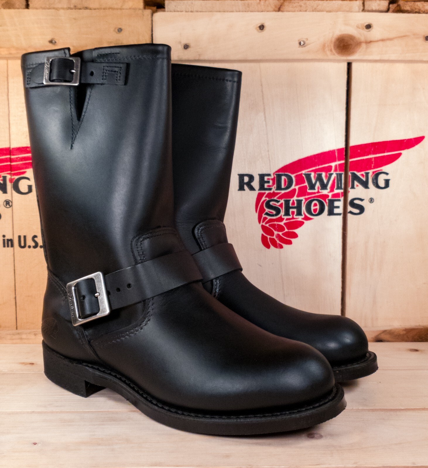 RED WING SHOES エンジニアブーツ ブラック M 1/75 C75 Red Wing 4312 Indian Motorcycle Boots Size 7D (Soft Toe