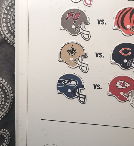 Collectible Coors Light NFL Football Magnetic Match Up Board Metal Hanging Sign