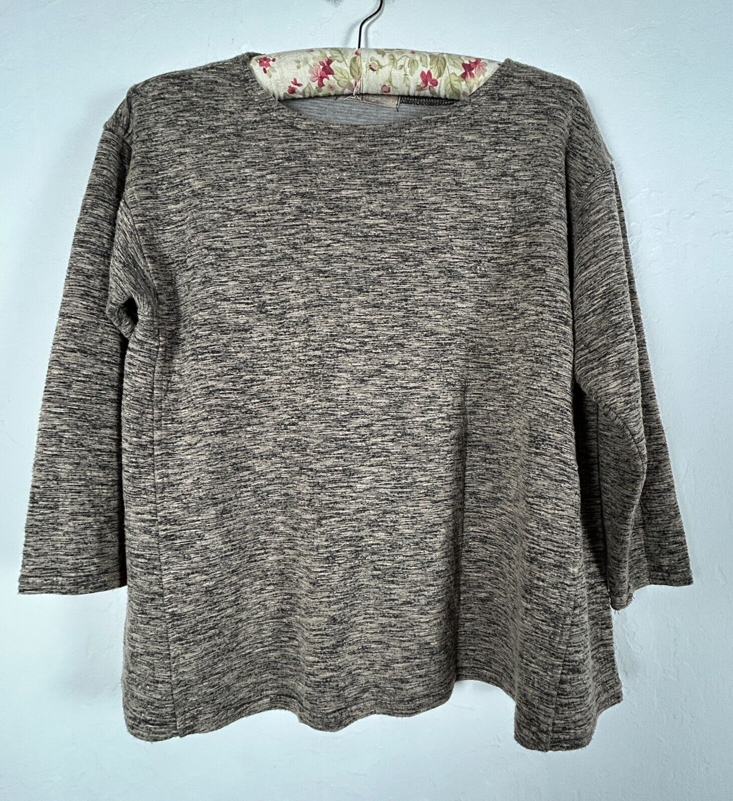 Cut Loose Womens Heather Gray Boat Neck Knit Swing Top Size