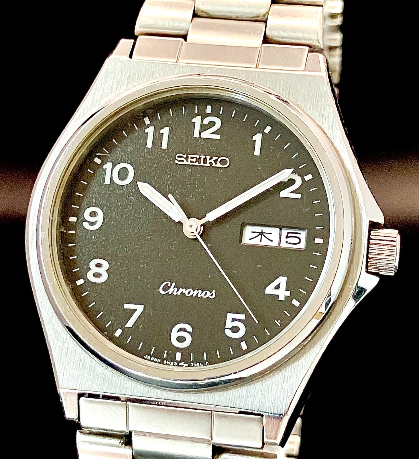 時計 SEIKO CHRONOS 5H23 SUWA ANTIMAGNETIC SEIKO WATCH CHRONOS 5H23-7D20 ANTIMAGNETIC QUARTZ DAY DATE