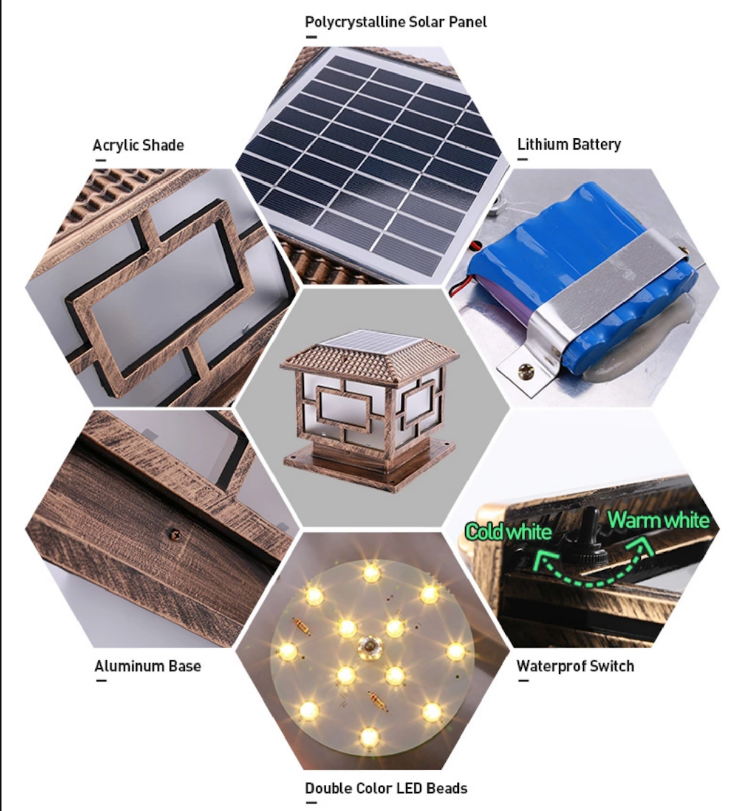 Outdoor Solar Pillar Lights