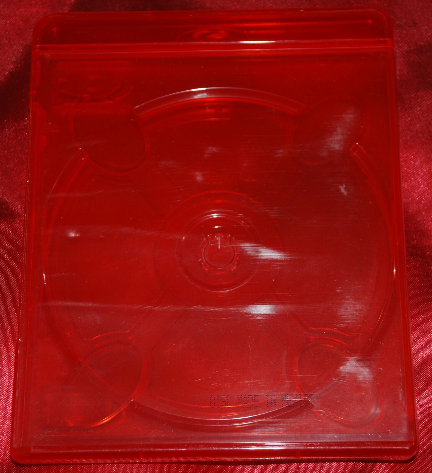 Rare AMARAY VORTEX 2-disc transparent RED BLU-RAY CASE - embossed silver logo
