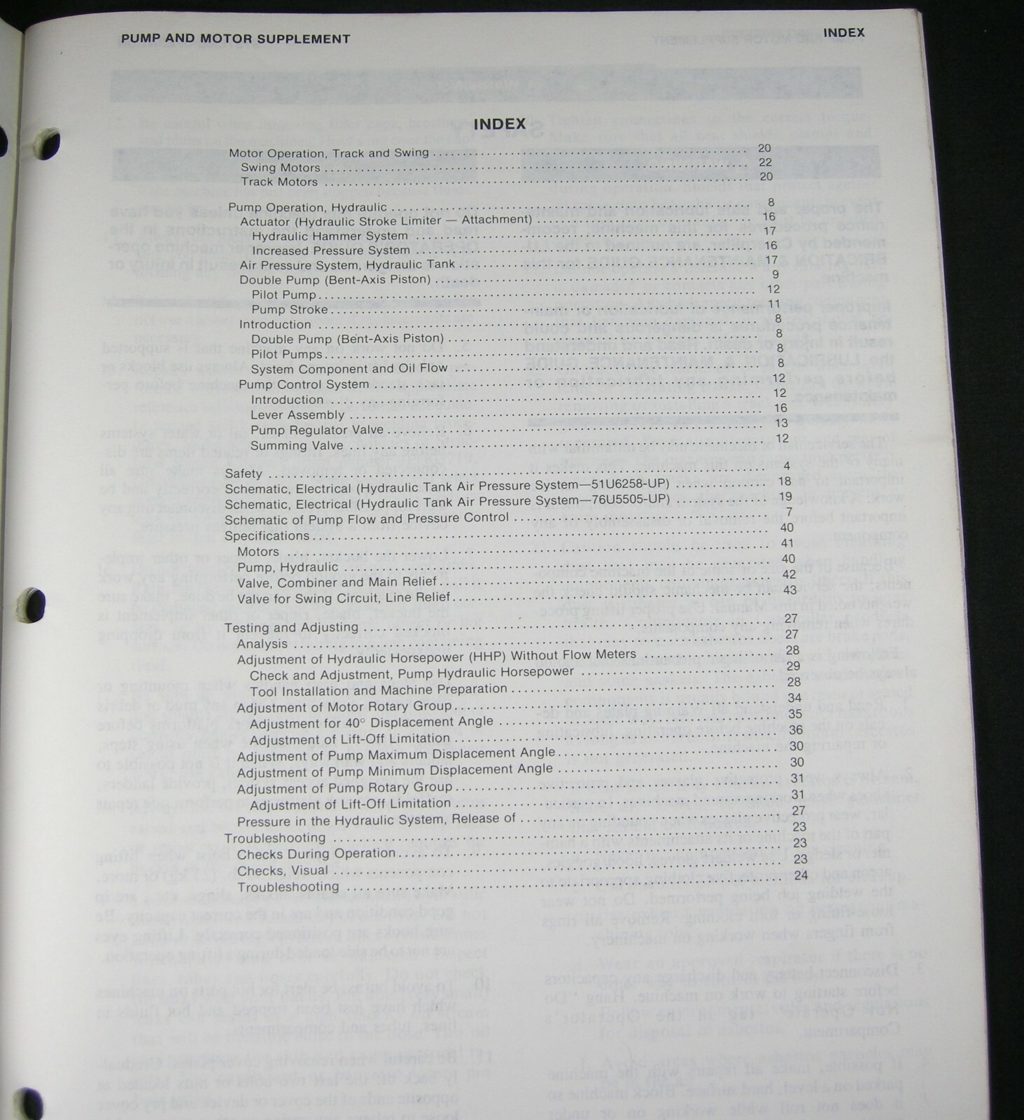 CAT Caterpillar 225 Excavator Hydraulic Pump & Motor For Service Manual Book