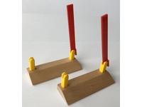 wooden train crossing gate