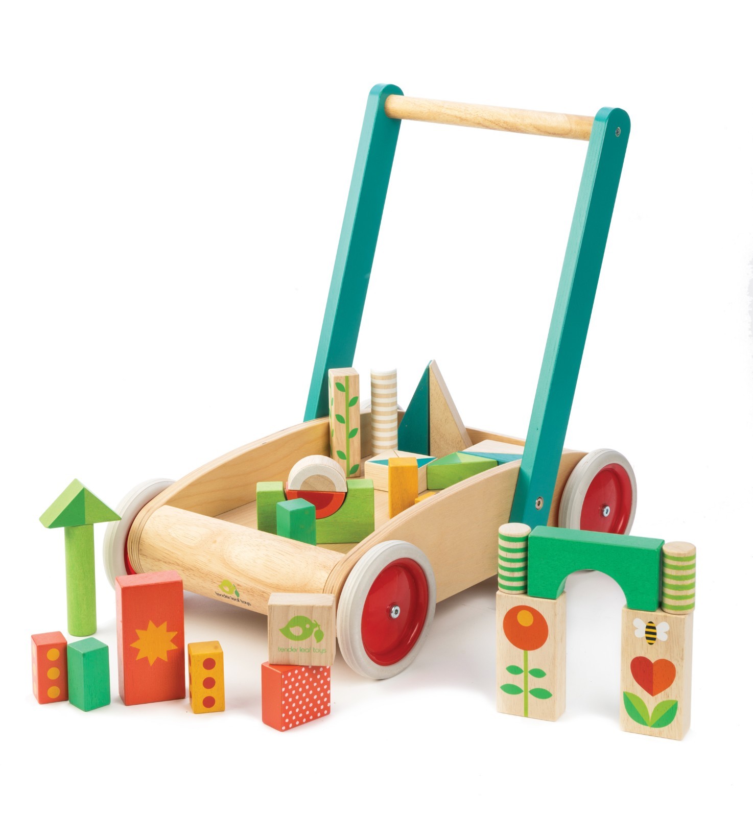 wooden block push along