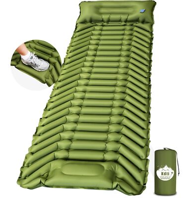 Camping Sleeping Pad Ultralight Camping Mat with Pillow BuiltIn Foot Pump