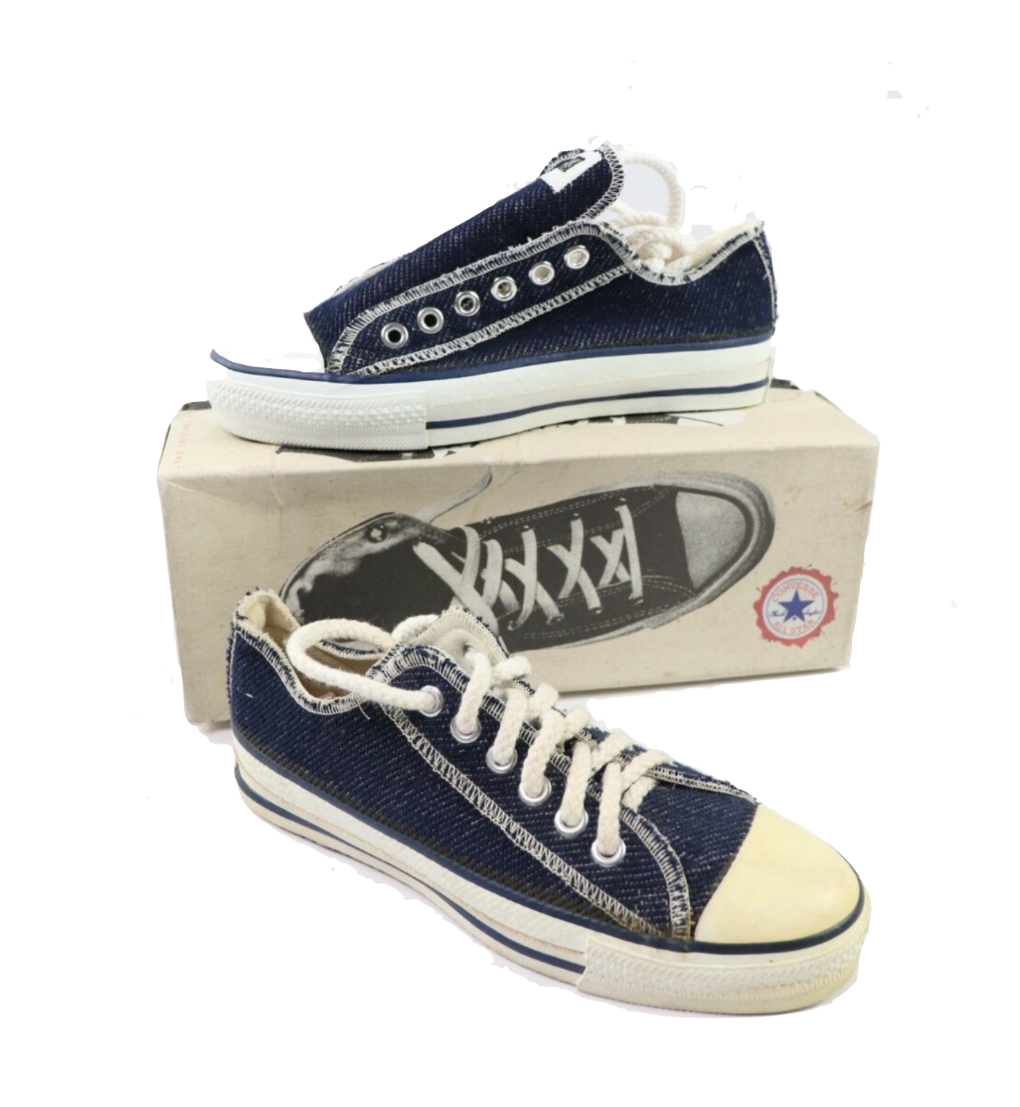 脱散財90s Dead stock CONVERSE ALL STAR Deadstock Vtg 90s Converse All Star Chuck Taylor Low Denim
