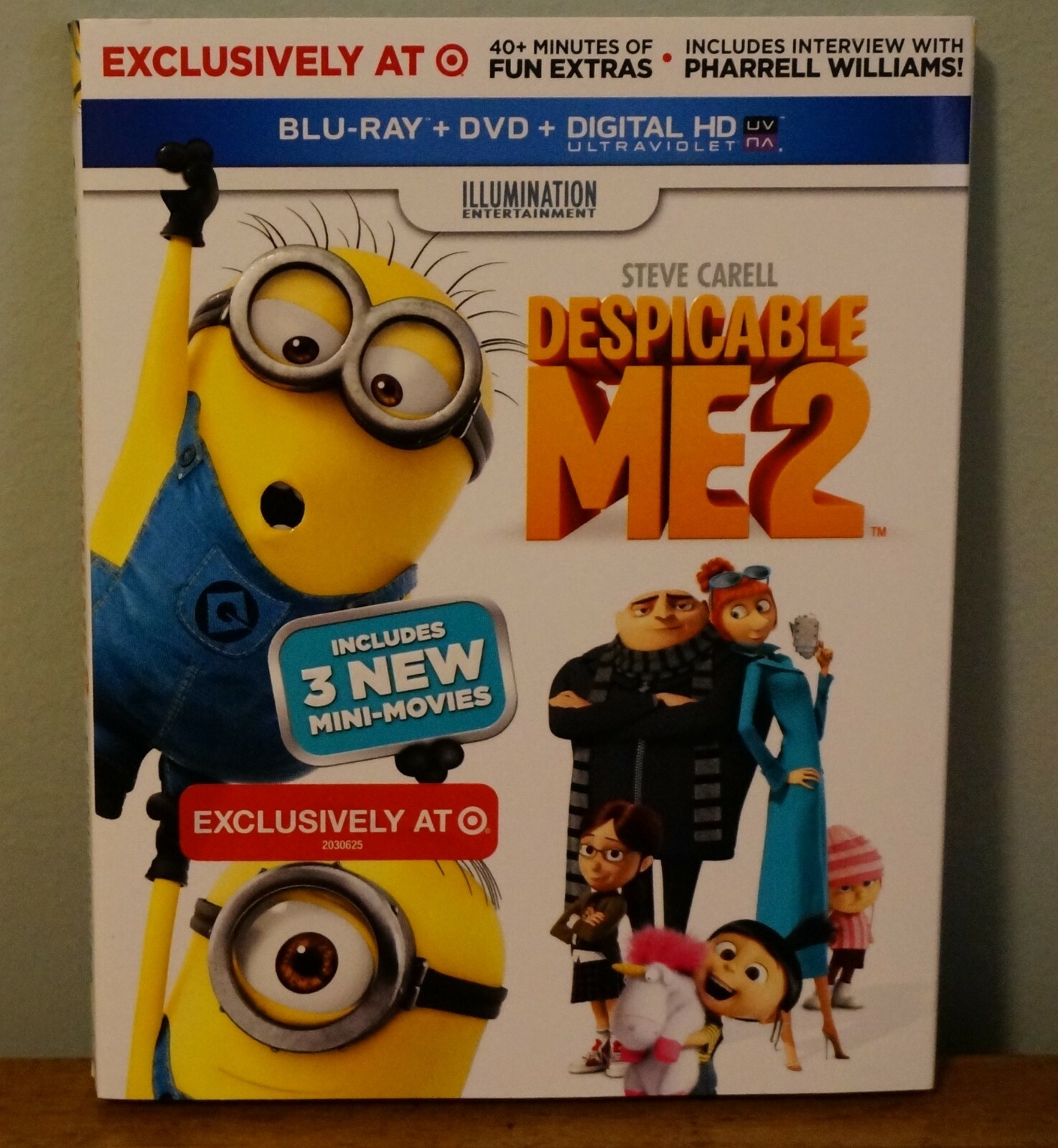 New! Despicable Me 2 Blu-ray, DVD Target Exclusive- Sealed with