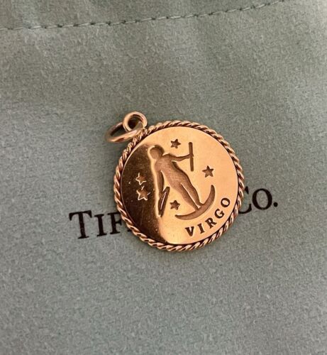 Tiffany & Co. 18k Gold Zodiac Virgo Twisted Round Charm For Tiffany & Co. 18k Gold Zodiac Virgo Twisted Round Charm For