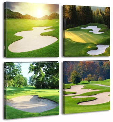 Golf Decor National Golf Course Wall Art Sport Poster Green Decor Canvas Prin...