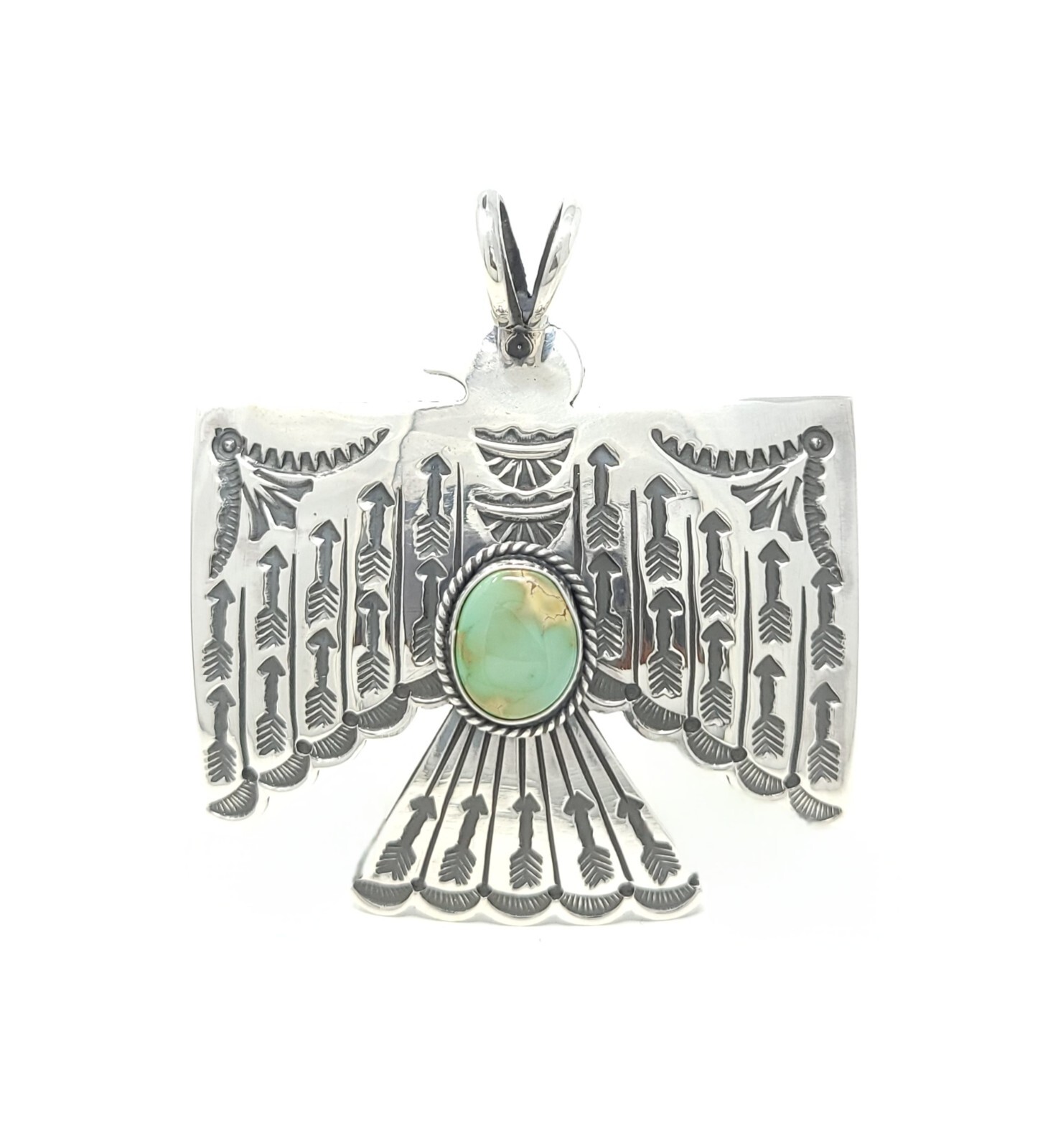 〜80s Navajo サンダーバード　チャーム　made in USA Sunshine Reeves Navajo Sterling Silver Thunderbird Pendant