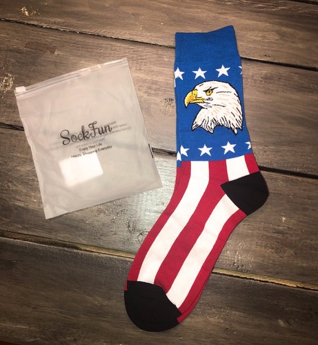 Novelty Men 8-12 * Sock Fun * Free Ship