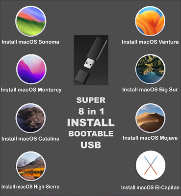 Mac Repair Service Bootable Drive Install 8 in1