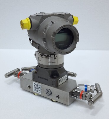 ROSEMOUNT 3051 CDGA03A1KS5E2M5Q4Q8 PRESSURE TRANSMITTER 1000 inH2O WITH MANIFOLD
