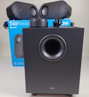 Logitech Z407 80W Bluetooth Computer Speakers With Subwoofer Gray SR0191
