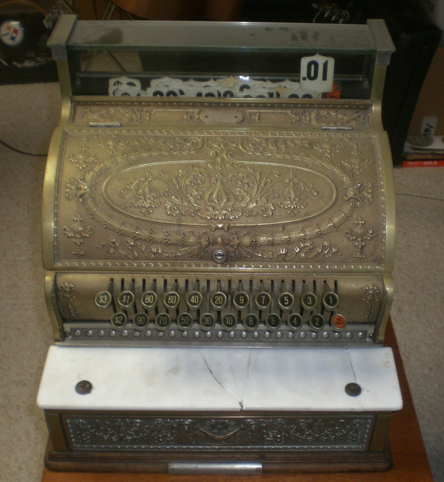 BRASS NATIONAL CASH REGISTER - VINTAGE - ANTIQUE | eBay
