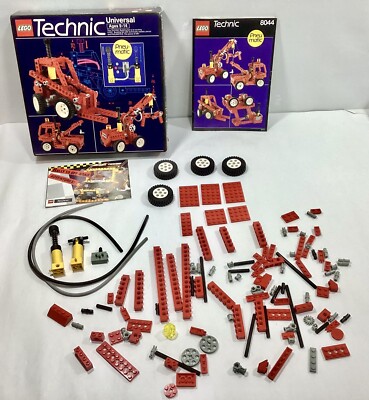 Lego 8044 Universal Pneumatic Set w/Box, Tray & Manual - Incomplete - Read