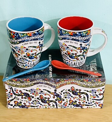 A. Gaudi Lizard Cup & Spoon Set