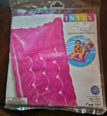 2016 Intex Relax Air Mat Lounge, Hot Pink  72x27 Pool FLOAT Inflatable Mattress