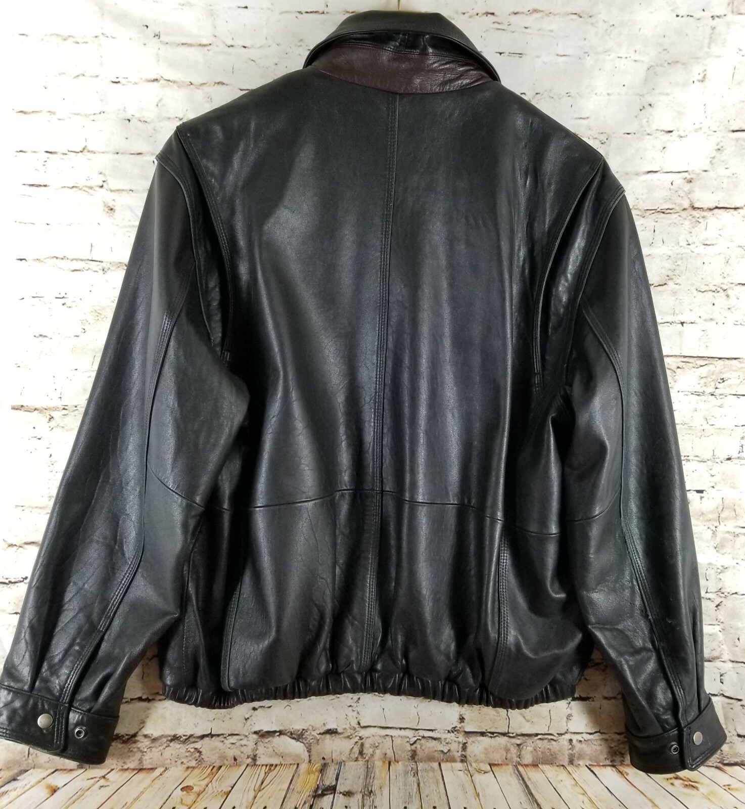 Leather Jacket Mens XL Colebrook 