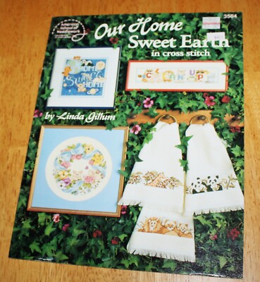 ASN ~ OUR HOME SWEET HOME in Cross Stitch Book #3564 - Linda Gillum - 9 designs