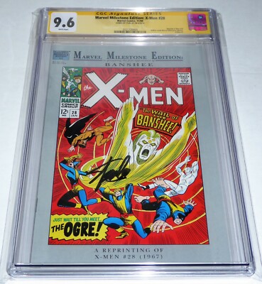 Marvel Milestone Edition: X-Men #28 CGC SS Signature Autograph STAN LEE Indicia