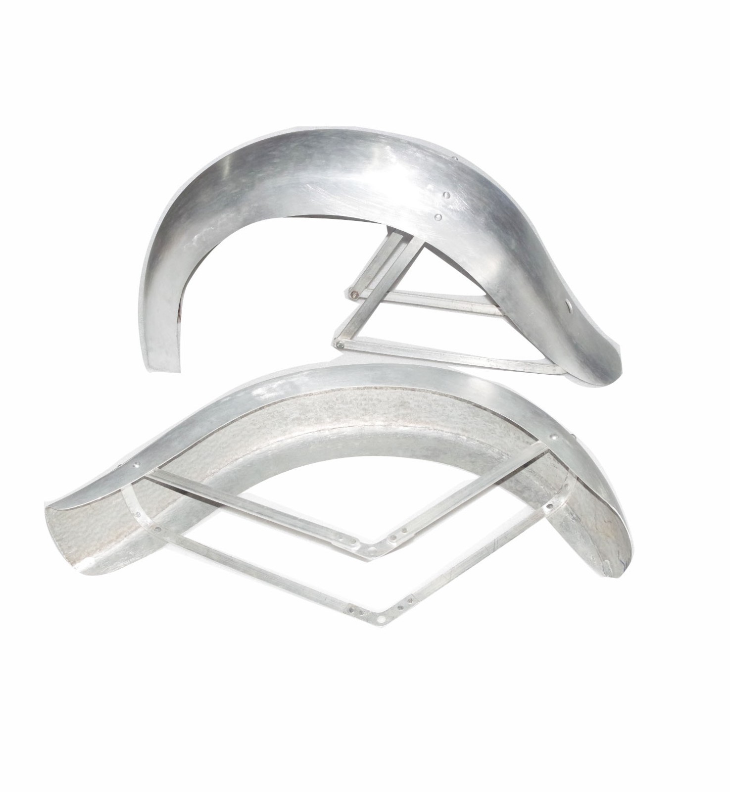 Indian Chief Sports Scout 1940 Raw Steel Front & Rear Mudguard Fender Set 