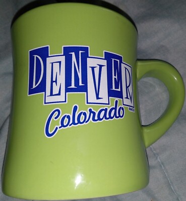 Denver Colorado Green Coffee Mug Cup