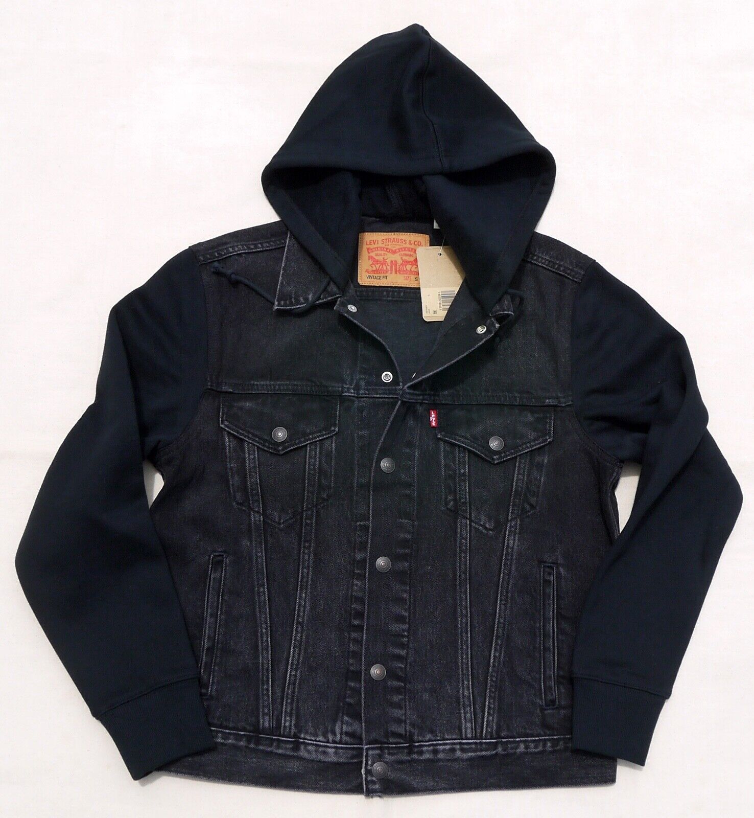 LEVIS Vintage Fit Hybrid Hooded Denim Trucker Hoodie Jean LEVIS Vintage Fit Hybrid Hooded Denim Trucker Hoodie Jean