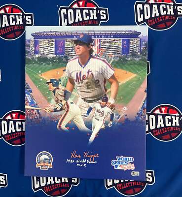 Ray Knight Autographed 16x20 Custom Graphic Wrapped Canvas w/ Inscription (Becke