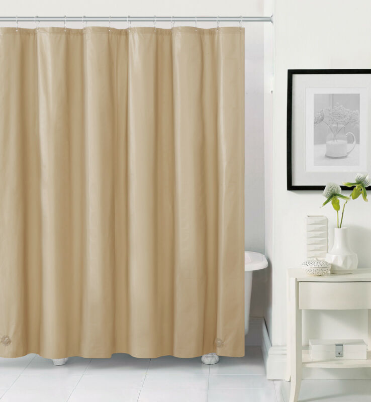 Anti Mold & Mildew Basic Lightweight Peva Shower Curtain Liner - Assorted Colors