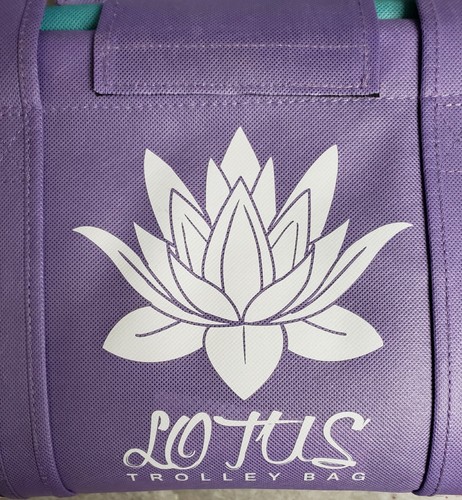 Lotus Trolley Bags -w/ LRG COOLER Bag  Egg/Wine holder! Reusable Grocery Cart