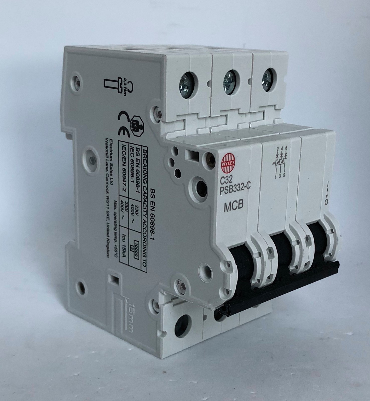 WYLEX 3 POLE MCB 10ka C TYPE 3 PHASE PSB TYPE VARIOUS AMPS