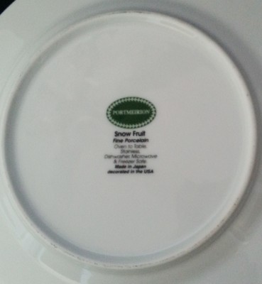 Portmeirion Snow Fruit Salad Plate~7 7/8