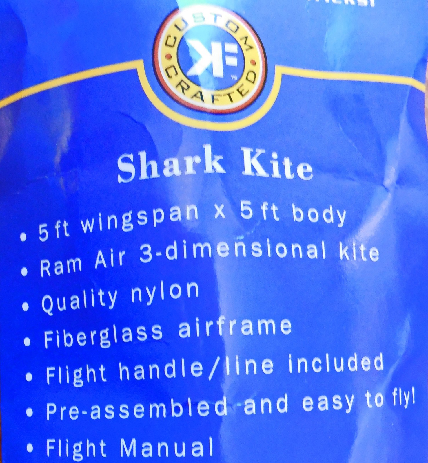 SHARK RAM AIR 5.0 3D 5' KITE Flips Dives Stalls Climbs NEW