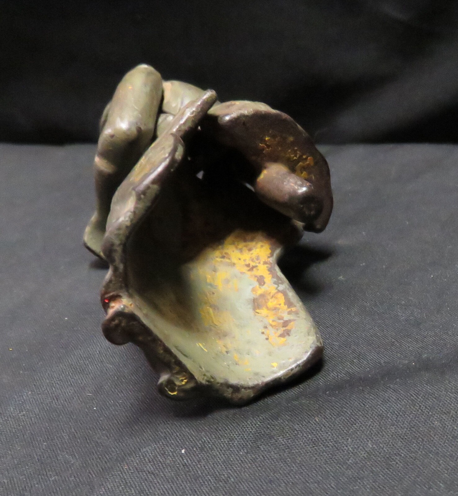 Vintage Cast Iron Clark & HillClimber Lady with Moveable Arms-Original