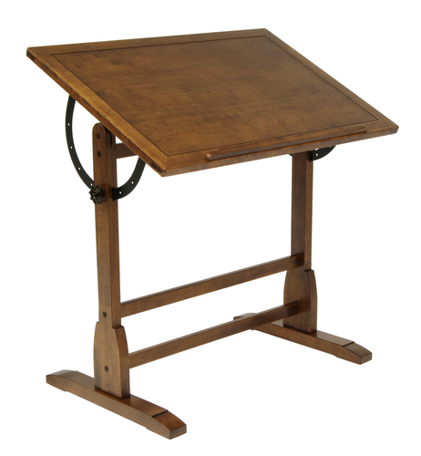 Studio Designs 36 X 24-Inch Vintage Drafting Table, Rustic Oak