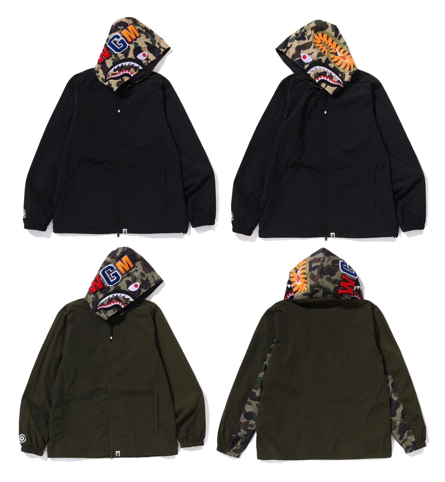 A BATHING APE Men's 1ST CAMO SHARK HOODIE JACKET 1K70140012 A BATHING APE Men's 1ST CAMO SHARK HOODIE JACKET 1K70140012